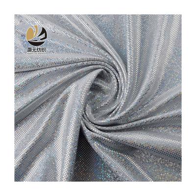 China Other High Quality Laser Density Womens Apparel Dot Printed Shiny Knitting Fabric For Clothes for sale