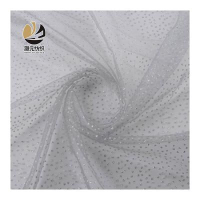 China Other Goods Quick Gray Nylon Silver Dot Shiny Bird's Eye Mesh Fabric For Costume for sale