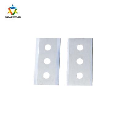 China Wear-resisting blade 43*22*0.30mm three hole blade for film cutting for sale