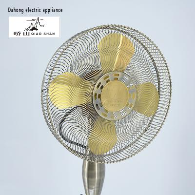 China Purely Handmade Luxury Metal Standing Fan 16 Inch Fan With Swing for sale