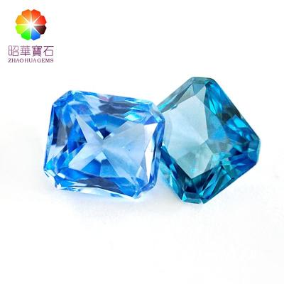 China Synthetic (Lab Created) Blue Green Cushion Cut Spinel Loose Spinel Gemstone for sale