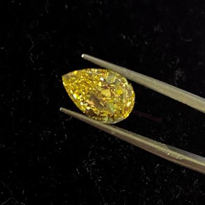 China Zircon Fancy CZ Yellow Perfect ICE Heater Cut Synthetic Zircon Gems Loose CZ Gems for sale