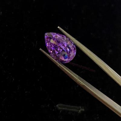 China Perfect Fancy Purple Zircon CZ ICE Heater Cut Loose Synthetic Zircon Gems CZ Gems for sale