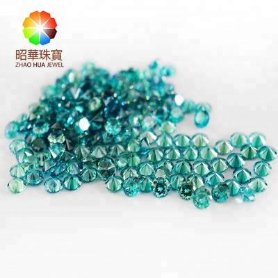 China Synthetic Round Blue-Green Color Change Tourmaline Sapphire Zircon Zircon Stone Loose Stones Color Quality Stones for sale