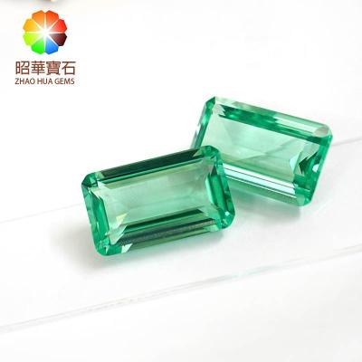 China Crystal Silver Nano Ornament With Brazil Green Nanogems Octagon Wuzhou Gemstone Stone Wholesale for sale