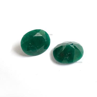 China Wholesale High Quality Sital ZHAO HUA GEMS NanoSital Loose NON TRANSPARENT Milky Green Nano Oval Gemstone Supplier for sale