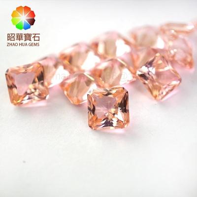 China Emerald Princess SQUARE Cut Synthetic Morganite Loose Gemstone from Sital NanoSital for sale