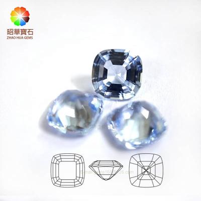 China Premium quality synthetic gemstone spinel lightweight blue green spinel cushion cut professional production of artificial gemstones for sale