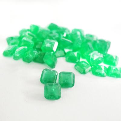 China Jade Stone Glass Gemstones Malaysian Glass EM Step Cut Wuzhou Gemstone Wholesale for sale