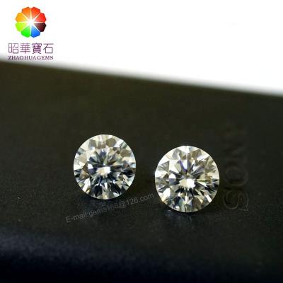 China Synthetic Moissanite Loose Round Brilliant White Moissanite Diamond For Ring Loose Gemstone for sale