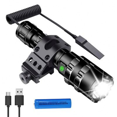 China 2020 New Camping Power L2 Flashlight USB Rechargeable Flashlight Hunting Set for sale