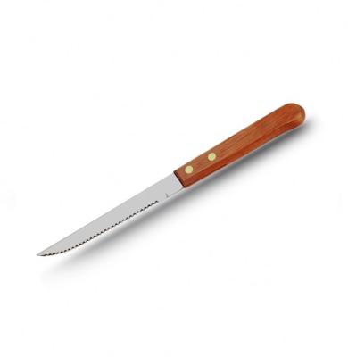 China Solo Explorer Stocked Olive Wood Steak Knife for sale