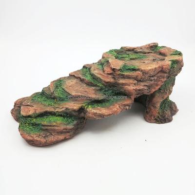 China Viable Turtle Reptile Scale Platform Resin Rock Climbing Basking Skin for Dragon Leopard Gecko Frog Bearded Tortoise (Large) for sale