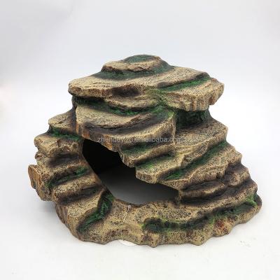 China Viable Turtle Reptile Scale Platform Resin Rock Climbing Basking Skin for Dragon Leopard Gecko Frog Bearded Tortoise (Large) for sale