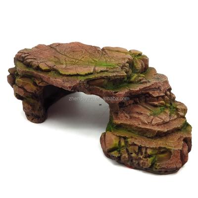 China Viable Turtle Reptile Scale Platform Resin Rock Climbing Basking Skin for Dragon Leopard Gecko Frog Bearded Tortoise (Large) for sale