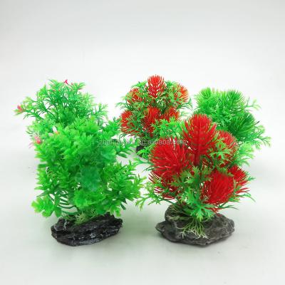 China Viable Fish Tank Decorations Aquarium Decor Artificial Aquatic Fish Tank Plants Plastic Aquarium Plants for sale