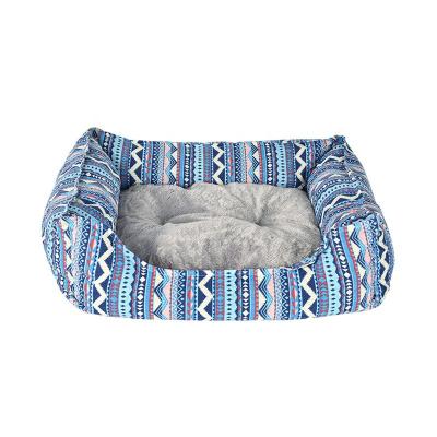 China Removable Blanket Dog Bed , Hondenmand Pet Kennel Bed Super Soft Fluffy Comfortable Calming Beds For Large Dog / Cat House for sale