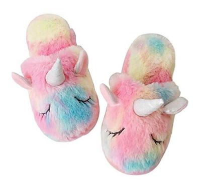 China Unicorn Slippers Warm Indoor Women Indoor Slippers Mow Plush Bedroom Shoes Non Slip Winter Boots for sale