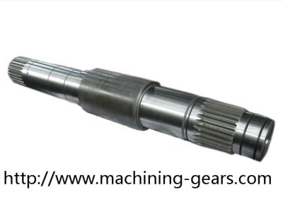 China Precision Long Custom Spline Shafts Gear Axles , Straight Sided Spline Shafts For Gearbox for sale