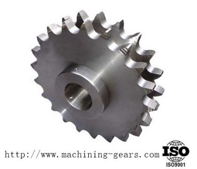 China Machining Carbon Steel Double Sprocket Chain Wheel For Transmission for sale