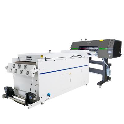 China Popular Hotels Yinstar design 70cm T-shirt dtf printer new i3200 printing machine for small business with automatic belt oven for sale