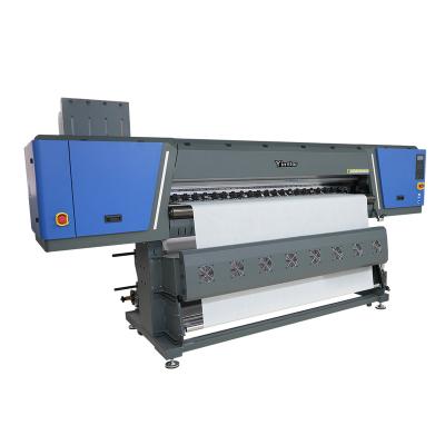 China Garment Shops 1908 Automatic Air Winding Head 1.8m Large Format Industrial Directly I3200 To Fabric Sublimation Printer 8 Heads Price In Italy for sale