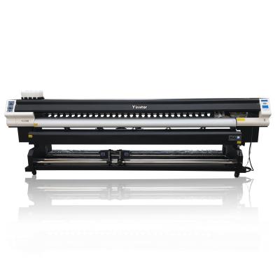 China Yinstar 3.2m large format eco printer 2 industrial printer 2 printer head print shops eco solvent remover for sale