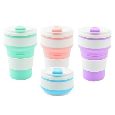 China Travel popular portable silicone outdoor sports silica gel folding food grade multifunctional telescopic cup for sale