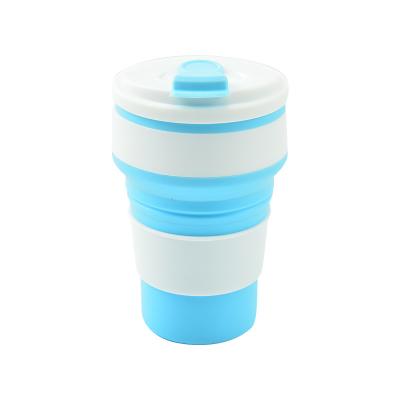 China Food grade silica gel portable outdoor sports multi-functional silicone travel stocked popular folding telescopic cup for sale