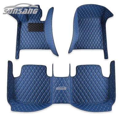 China Vintage Waterproof/Dustproof/Non-Slip/Easy to Clean Diamond Full Set Luxury Custom Blue Vintage Fitted Car Mats for sale