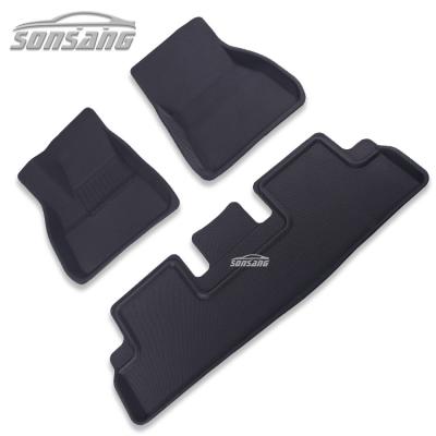 China Model 3 2017-2019 Waterproof/Dustproof/Non-slip/Easy-to-clean Strip Car Mats Custom Fit All-Weather Car Floor Mats for sale