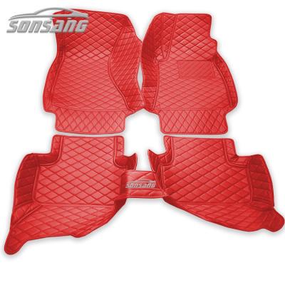 China SONSANG Red Color Right Hand Drive 5D 3d Car Floor Mats Waterproof/Dustproof/Non-slip/Easy Clean Auto Floor Mats for sale