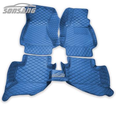 China SONSANG Blue Color Right Hand Drive Diamond Waterproof/Dustproof/Non-slip/Easy Clean Car Mats For AUDI a1 a3 a4 a5 a6 a7 a8 for sale