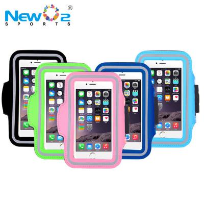 China Promotional Cheap Grommet For Sale Reflective Gym Armband Mobile Cell Phone Case For Cell Phone Sports Neoprene Custom Running Armband for sale