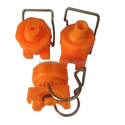 China New Plastic Hotels Clip-Eyelet Water Spray Spout, Adjustable Ball Flange Spout, Flange Eyelet Clip Spout for sale