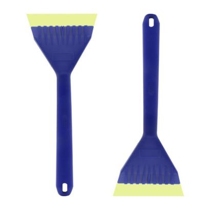 China Wholesale 33cm Durable Mini Blue Handle Car Window Snow Scraper Ice Removal Auto Accessory Non-Slip Snow Shovel for sale