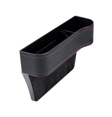 China Convenient Multifunctional Leather Storage Box Seat Car Console Side Pocket Waterproof Mug Cup/Telephone/Cable Filler Holder for sale