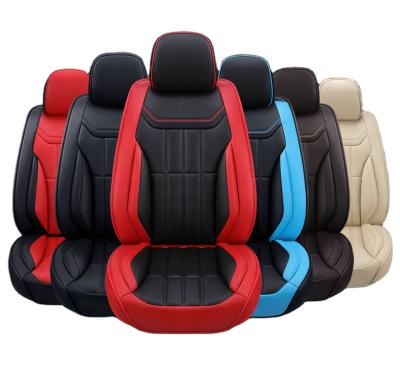 China Car Luxury Leather Set Seat Covers PU 5D Waterproof Cushions and Non-slip Universal for All Seasons for sale