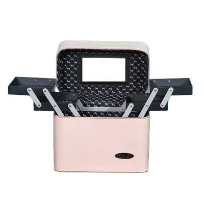 China Fashion Cosmetic Case Portable Professional Factory Direct Makeup Organizer Storage Box for sale