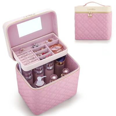 China New Fashion Cosmetic Case Multifunctional Professional Makeup Box Luxury Custom Logo for sale