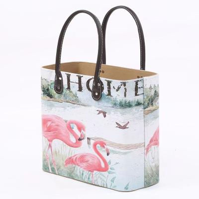 China Fashion Manufacturer Wholesale PU Leather Wedding Faux Storage Basket Gift Packaging for sale