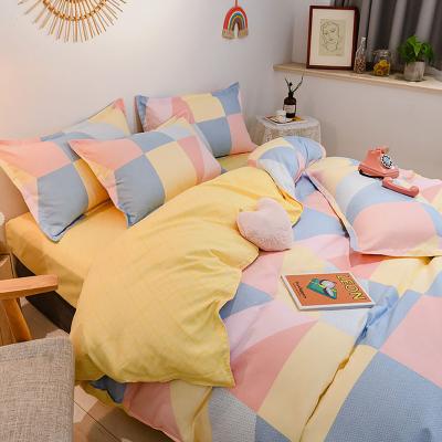 China Suowei Amazon Nondisposable Hot Sale Quilt Bedding Set Quilt Cover Colorful Printed 100% Cotton Comforter Twin Sets 4 Pieces for sale