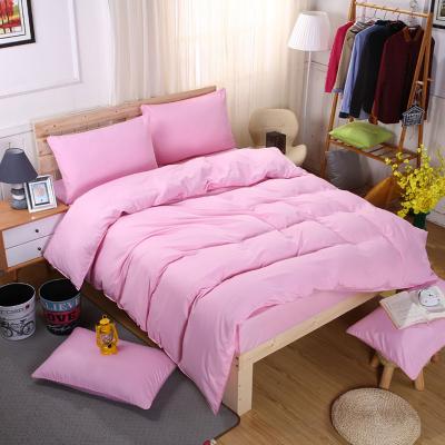 China Nondisposable Suowei OEM Polyester Fabric Sheet Bedding Set Pink Bed Set Comforter Sets Bedding Drap De Lit Sabanas for sale