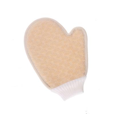 China EXFOLIATE hot selling hemp bath mitt exfoilating deep clean soft bath gloves for sale