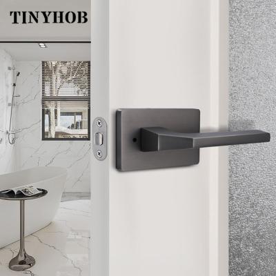 China Tongue zinc alloy indoor single mute toilet lock three-bar toilet door lock three-bar keyless bathroom door handle CL-1000 for sale