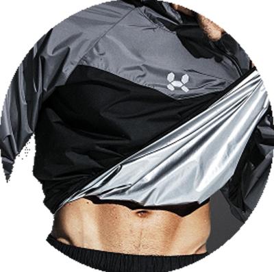 China Waterproof aid sweated polyester waterproof namo silver coated fabric for sauna suit for sale