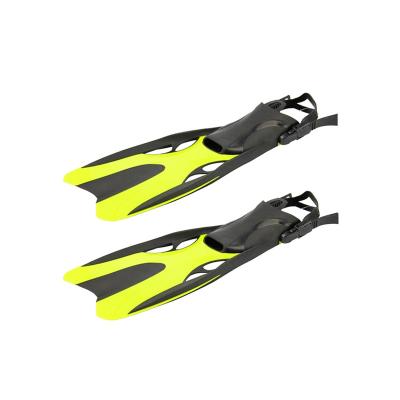 China Yellow Black Open Heel Scuba Diving Fins With Comfortable Foot Pocket for sale