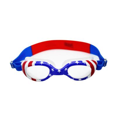 China American Flag Fog Proof Swim Goggles , Anti - Leak Triathlon Swimming Goggles for sale