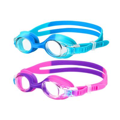 China Blue Anti Scratch Anti UV Swimming Glasses Wide View For Child for sale