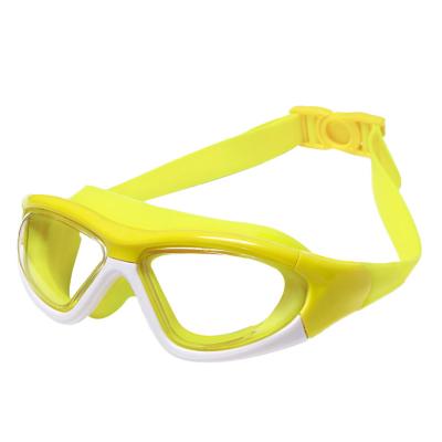 China 3D Double Sealed Silicone Frame Wide View Swimming Goggles For Kids for sale